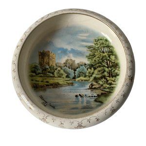Arklow Pottery Irish ceramic ashtray dish Blarney Castle Ireland painted 5"